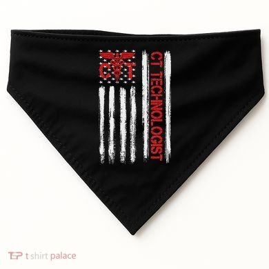 Ct Scan Technologist American Flag Patriotic Radiology USA-Made Doggie Bandana