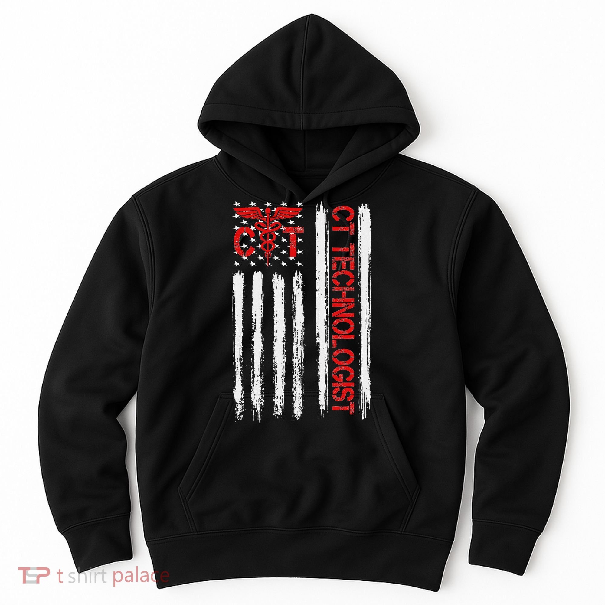Ct Scan Technologist American Flag Patriotic Radiology Hoodie