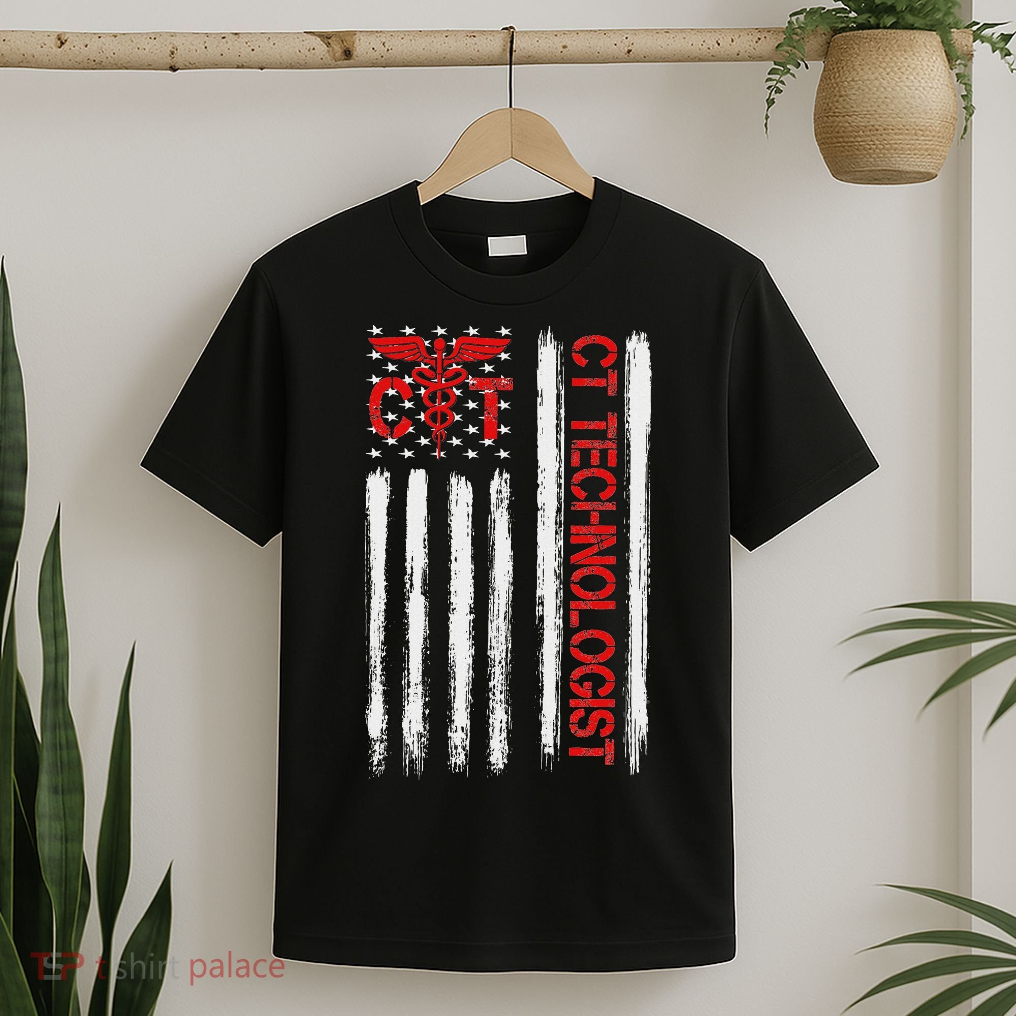 Ct Scan Technologist American Flag Patriotic Radiology T-Shirt