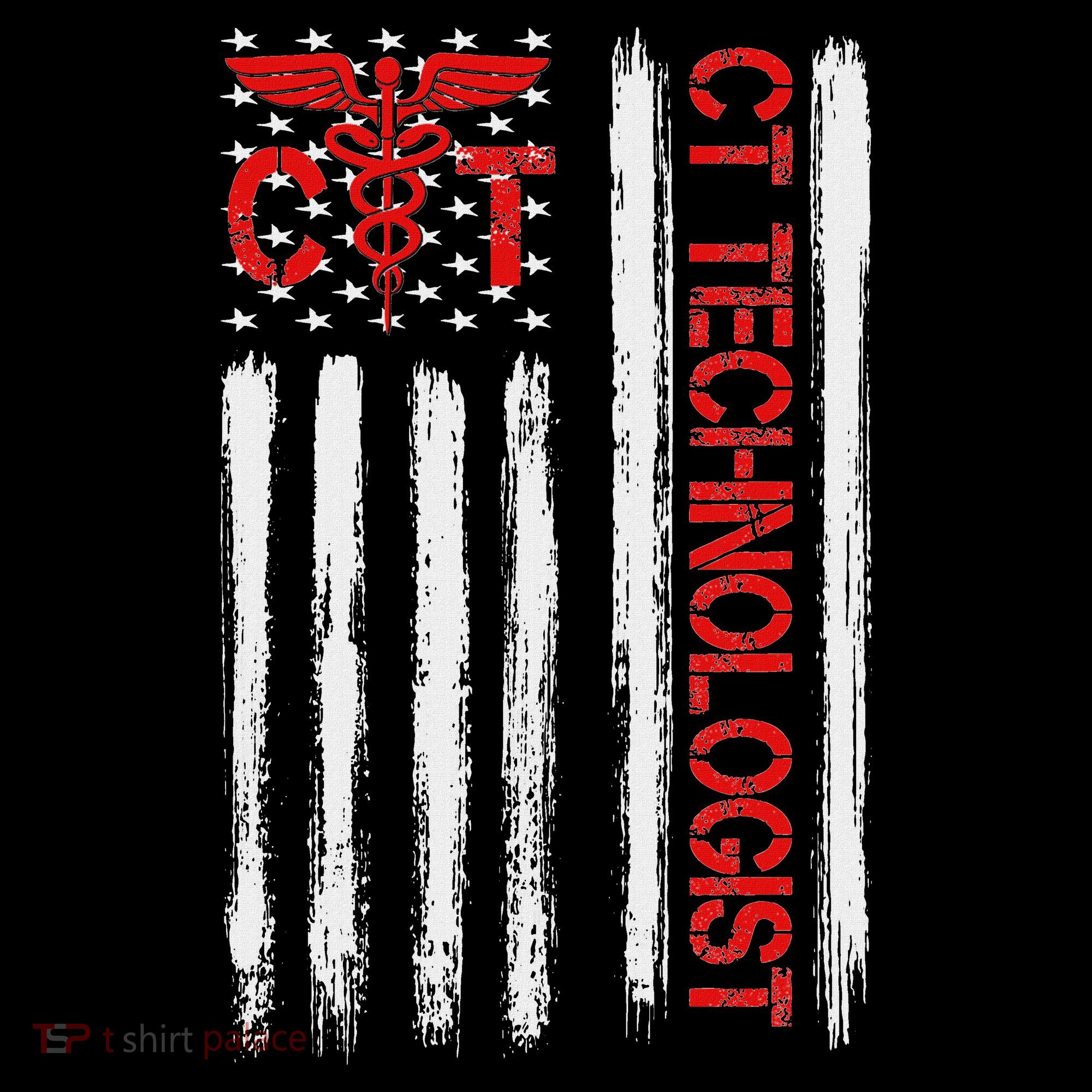 Ct Scan Technologist American Flag Patriotic Radiology Coaster