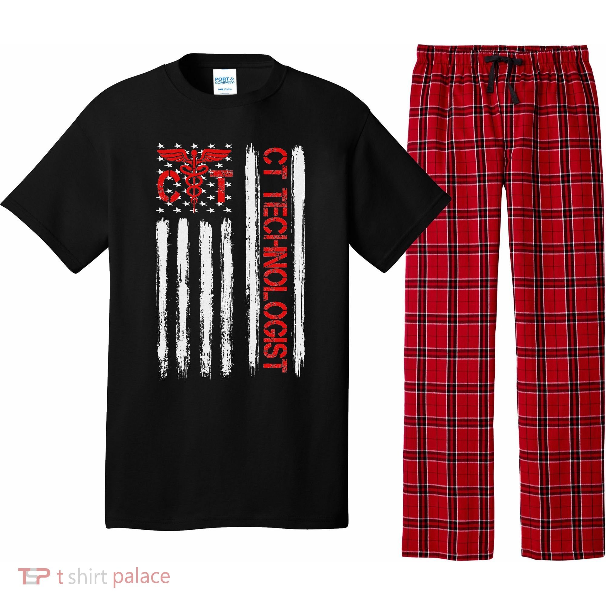 Ct Scan Technologist American Flag Patriotic Radiology Pajama Set