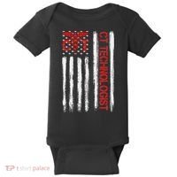 Ct Scan Technologist American Flag Patriotic Radiology Baby Bodysuit thumb 0