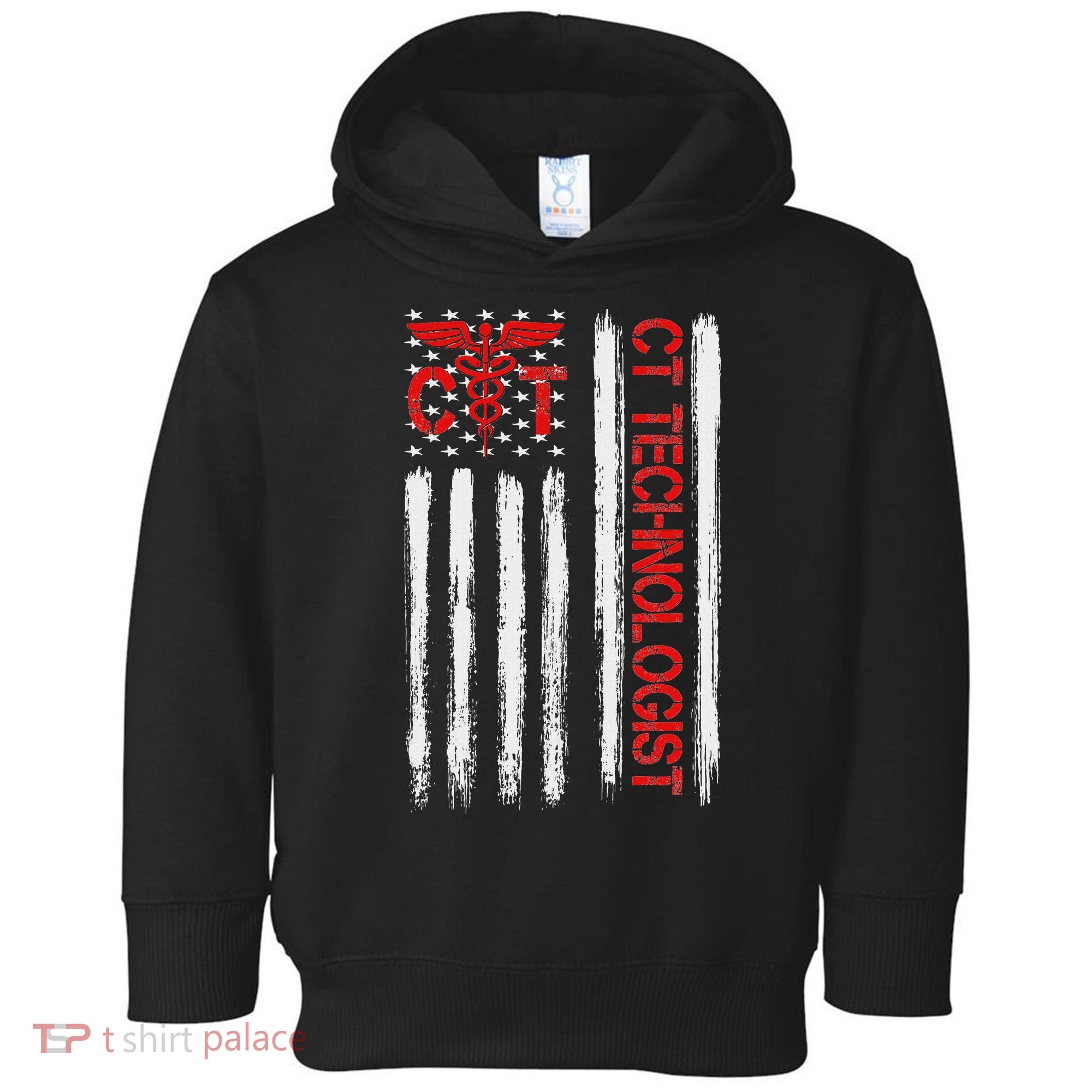Ct Scan Technologist American Flag Patriotic Radiology Toddler Hoodie