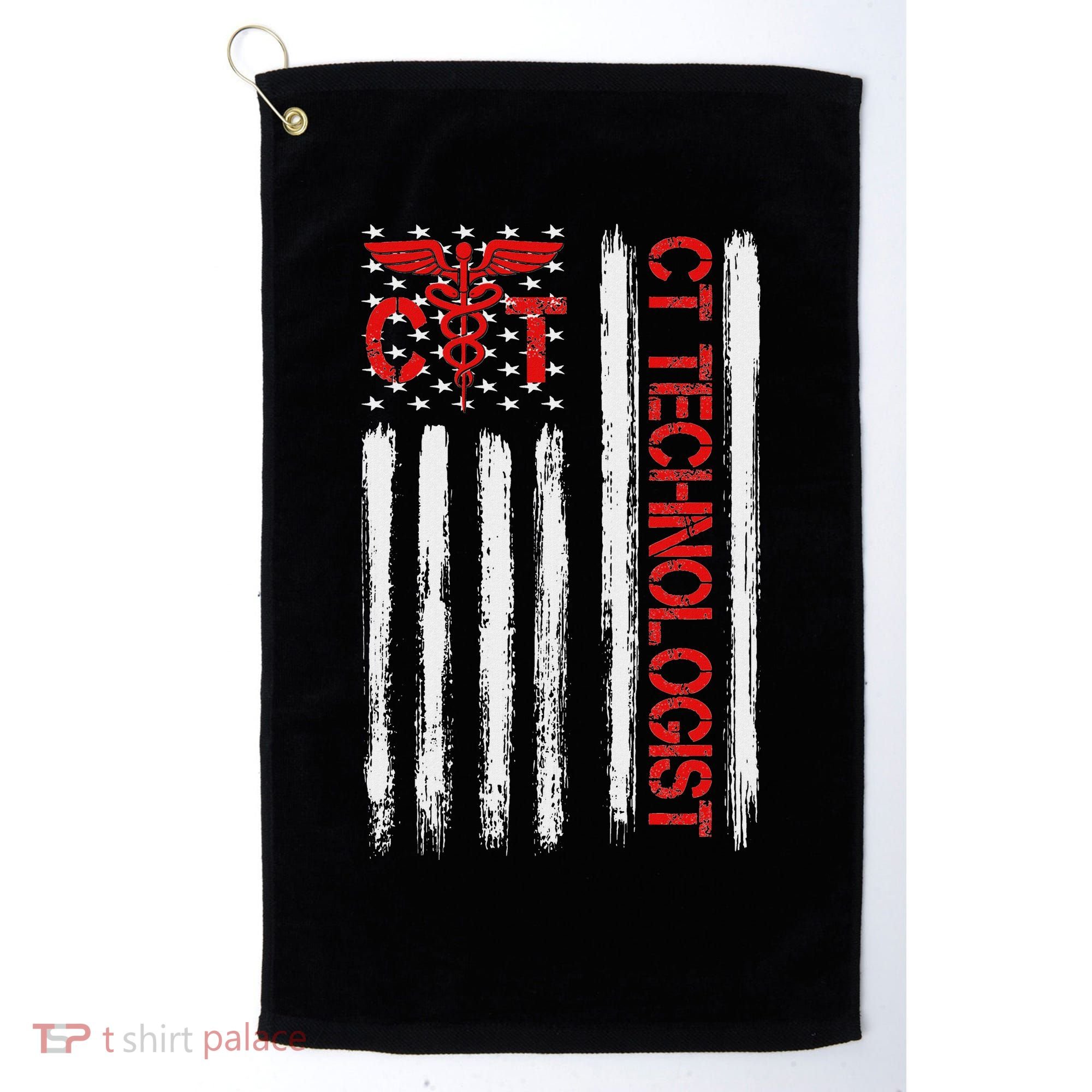 Ct Scan Technologist American Flag Patriotic Radiology Golf Towel