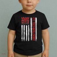 Ct Scan Technologist American Flag Patriotic Radiology Toddler T-Shirt thumb 2