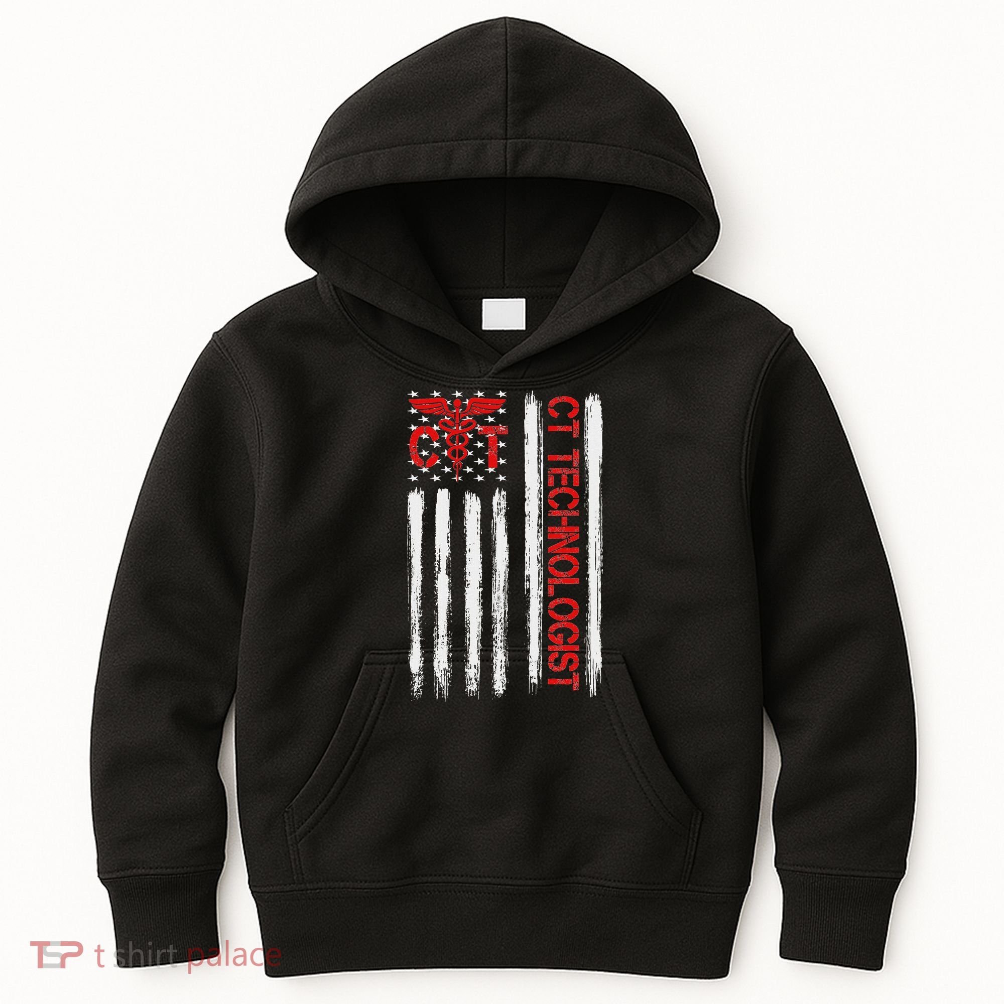 Ct Scan Technologist American Flag Patriotic Radiology Kids Hoodie
