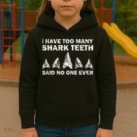 Cool Shark Teeth Collector Gift Funny Shark Teeth Hunting Kids Hoodie thumb 3
