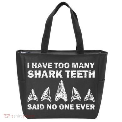 Cool Shark Teeth Collector Gift Funny Shark Teeth Hunting Tote Bag