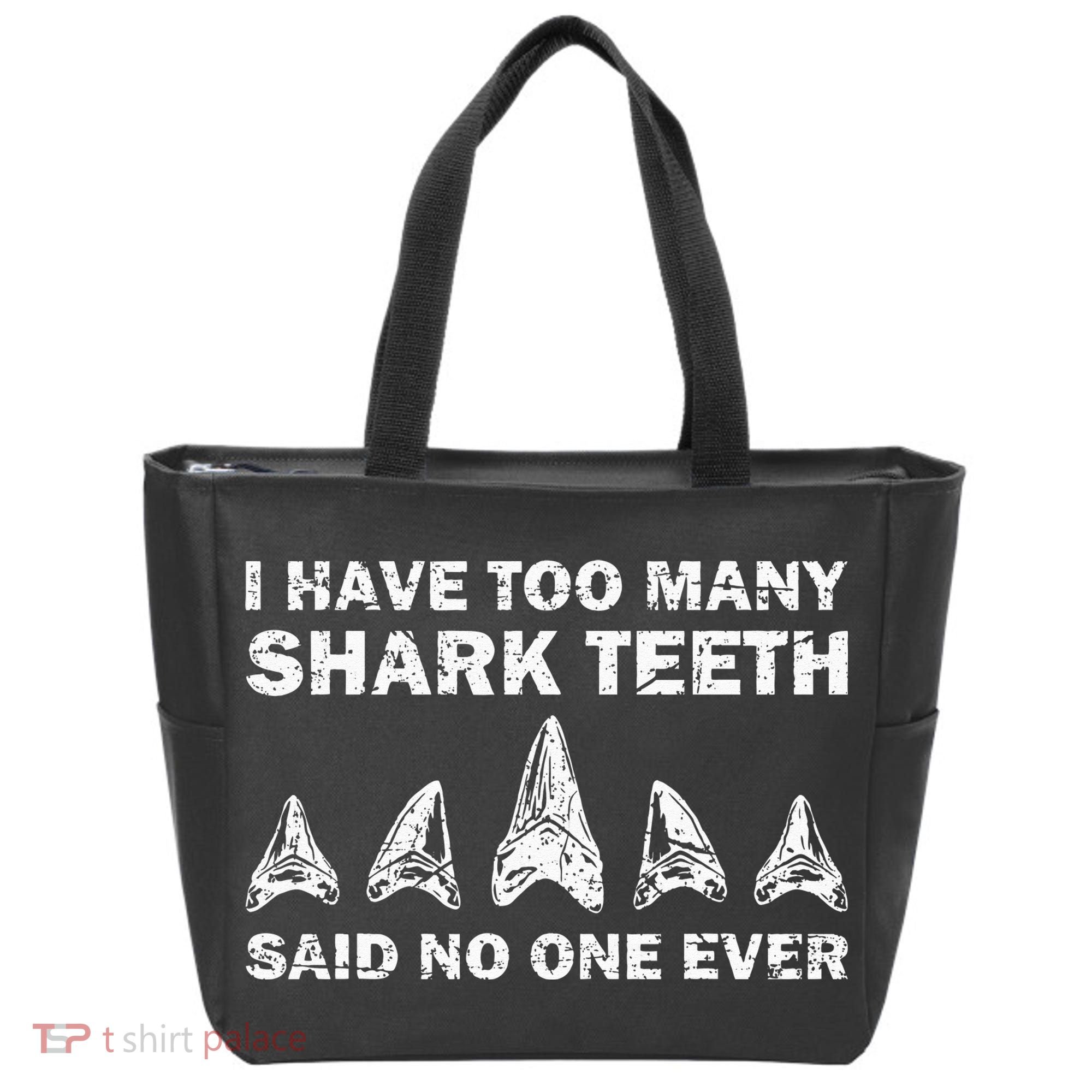 Cool Shark Teeth Collector Gift Funny Shark Teeth Hunting Tote Bag