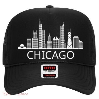 Chicago Skyline Throwback Design Classic Hat