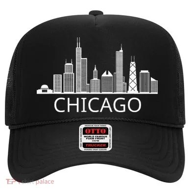 Chicago Skyline Throwback Design Classic Hat