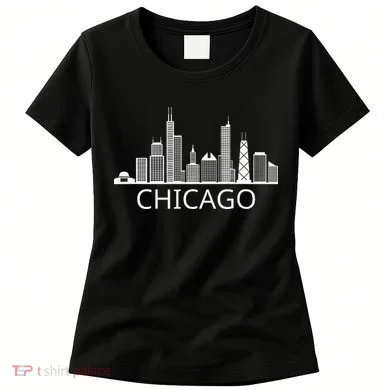 Chicago Skyline Throwback Design Classic Women's T-Shirt
