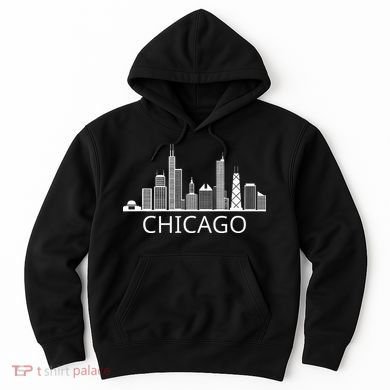 Chicago Skyline Throwback Design Classic Hoodie