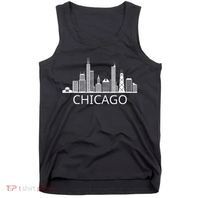 Chicago Skyline Throwback Design Classic Tank Top