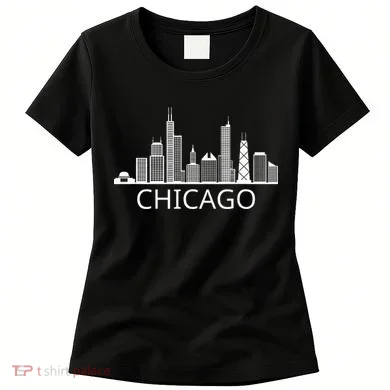 Chicago Skyline Throwback Design Classic Women's T-Shirt