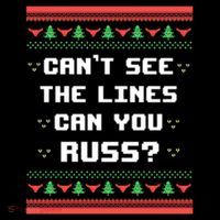 Cant See The Lines Can You Russ Ugly Christmas Coffee Mug thumb 5