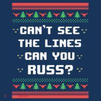 Cant See The Lines Can You Russ Ugly Christmas Women's Tank Top thumb 5
