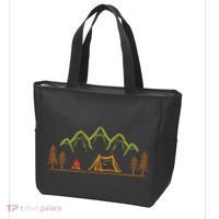 Camping Site Tent Trees Mountain Minimalistic Camp Tote Bag thumb 3