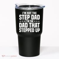 Cool Step Up Dad For Father World's Best Stepdad Ever Tumbler thumb 0