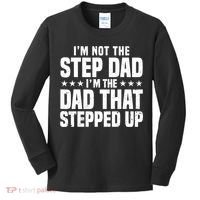 Cool Step Up Dad For Father World's Best Stepdad Ever Kids Long Sleeve Shirt thumb 0
