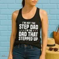 Cool Step Up Dad Father Worlds Best Stepdad Ever Women's Tank Top thumb 2