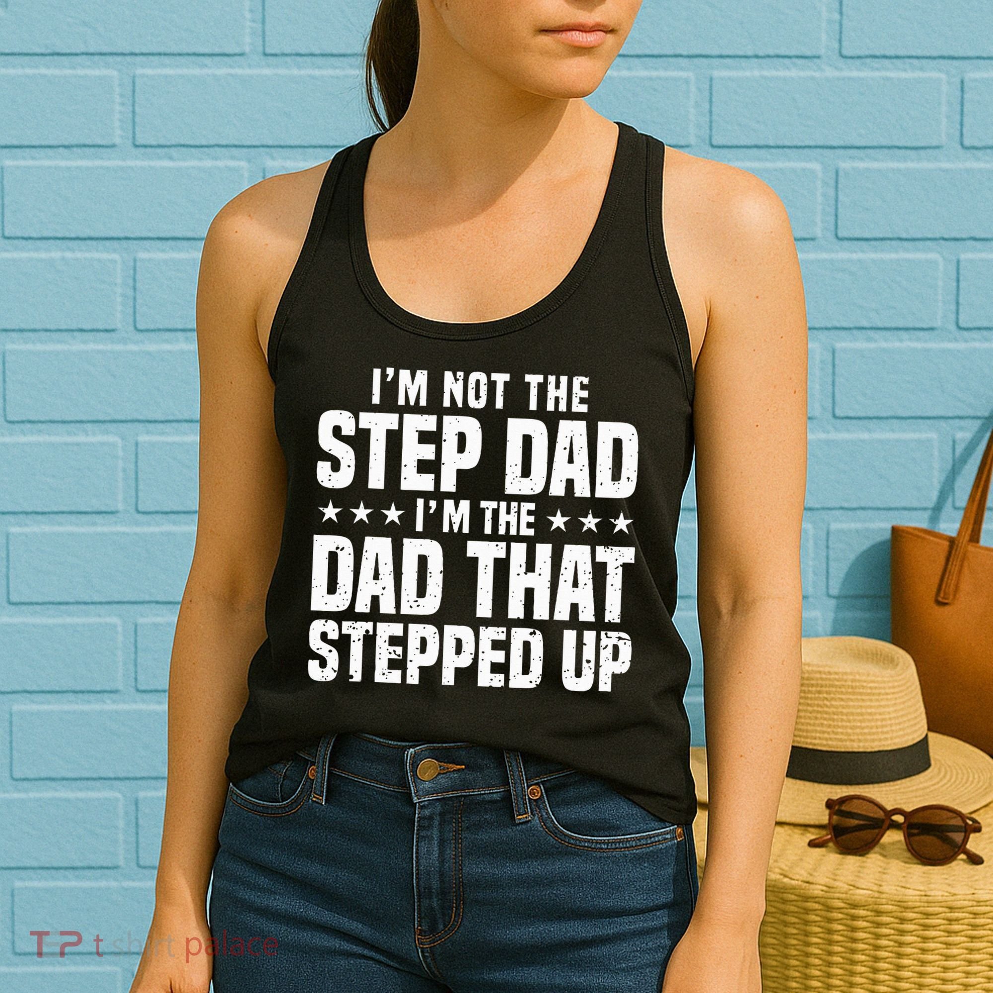 Cool Step Up Dad Father Worlds Best Stepdad Ever Women's Tank Top