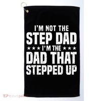 Cool Step Up Dad Father Worlds Best Stepdad Ever Golf Towel thumb 0