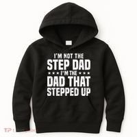 Cool Step Up Dad Father Worlds Best Stepdad Ever Kids Hoodie thumb 0