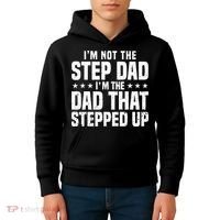 Cool Step Up Dad Father Worlds Best Stepdad Ever Kids Hoodie thumb 4