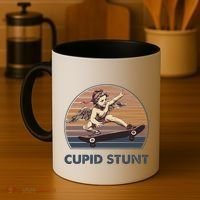 Cupid Stunt Unhinged Cringe Funny Inappropriate Embarrassing Gift Coffee Mug thumb 4