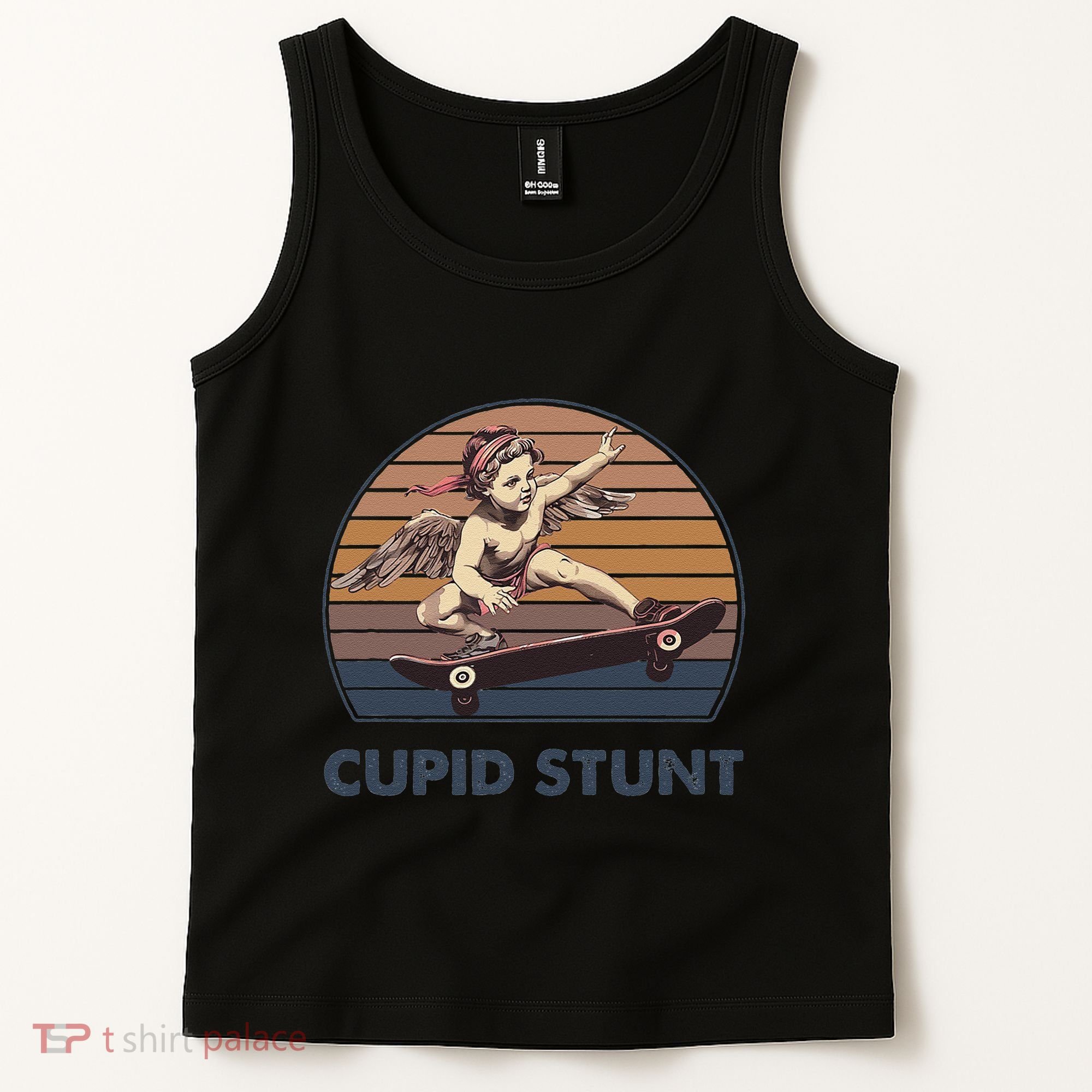 Cupid Stunt Unhinged Cringe Funny Inappropriate Embarrassing Gift Tank Top