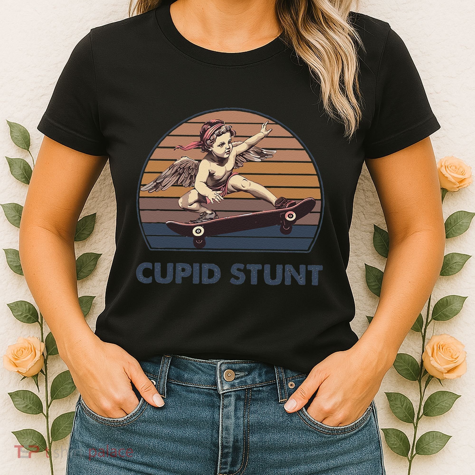 Cupid Stunt Unhinged Cringe Funny Inappropriate Embarrassing Gift Women's T-Shirt