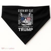 Cat Sunglasses Usa Flag Even My Cat Loves Trump USA-Made Doggie Bandana thumb 0