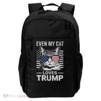 Cat Sunglasses Usa Flag Even My Cat Loves Trump Backpack thumb 0