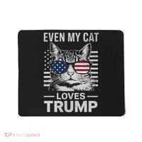 Cat Sunglasses Usa Flag Even My Cat Loves Trump Mousepad thumb 0
