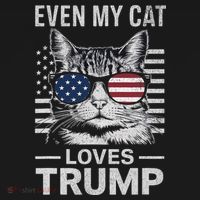 Cat Sunglasses Usa Flag Even My Cat Loves Trump Mousepad thumb 1