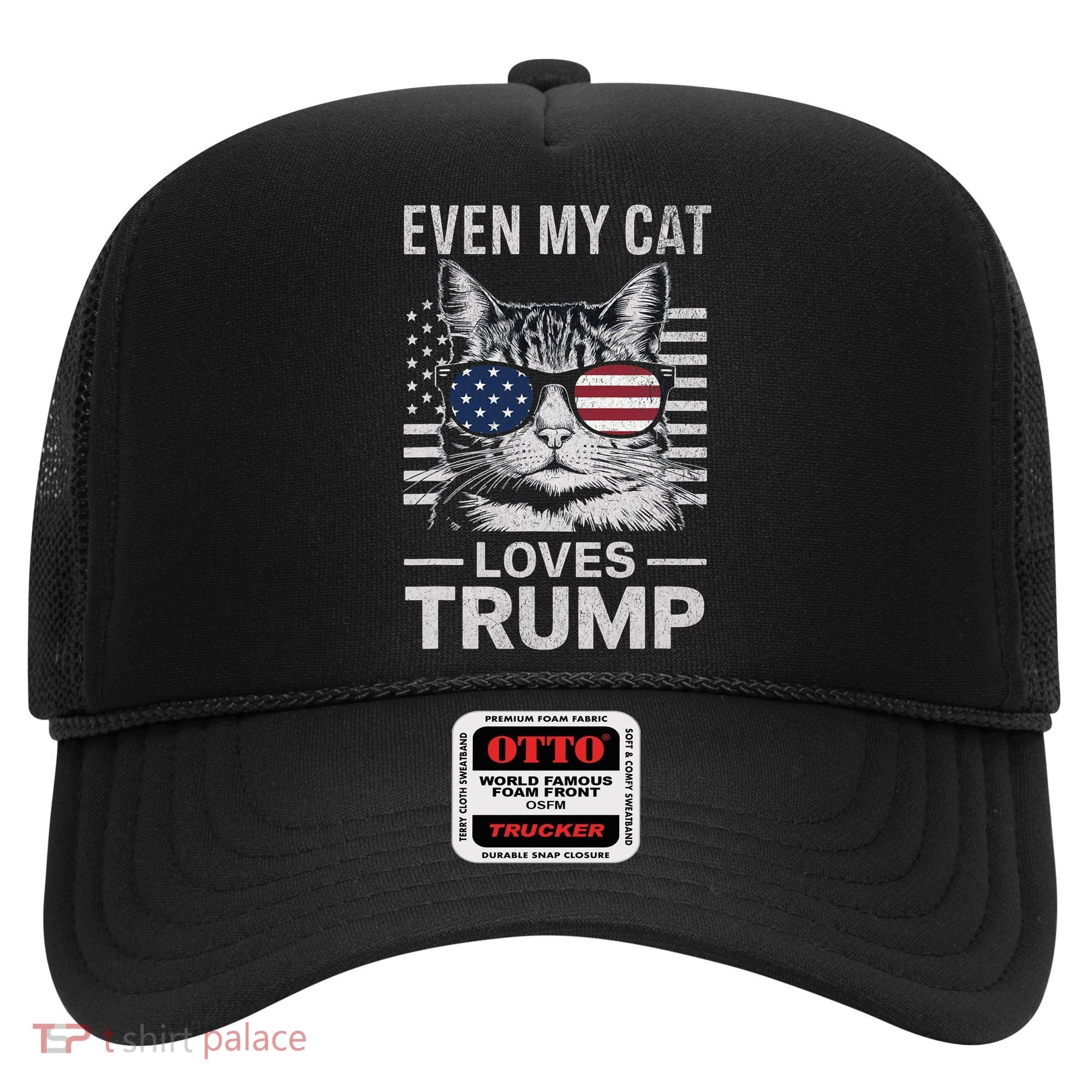 Cat Sunglasses Usa Flag Even My Cat Loves Trump Hat
