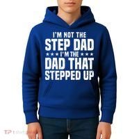 Cool Step Up Dad For Father Worlds Best Stepdad Ever Kids Hoodie thumb 4