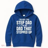 Cool Step Up Dad For Father Worlds Best Stepdad Ever Kids Hoodie thumb 0