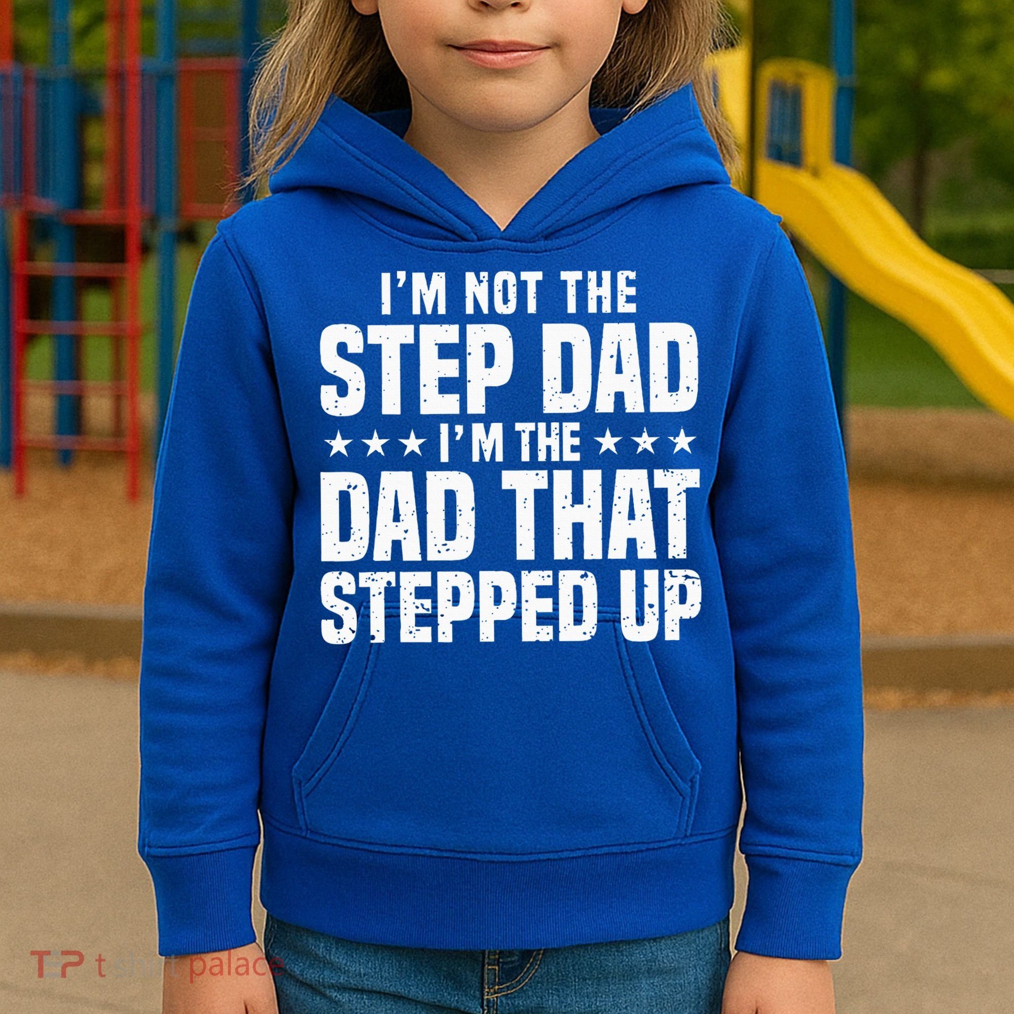 Cool Step Up Dad For Father Worlds Best Stepdad Ever Kids Hoodie