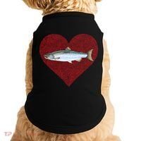 Coho Salmon Valentines Day Fish Love Fingerprint Meaningful Gift Doggie Tank thumb 0