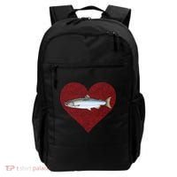 Coho Salmon Valentines Day Fish Love Fingerprint Meaningful Gift Backpack thumb 0