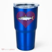 Coho Salmon Valentines Day Fish Love Fingerprint Meaningful Gift Tumbler thumb 0