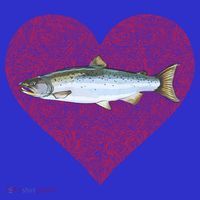 Coho Salmon Valentines Day Fish Love Fingerprint Meaningful Gift Tank Top thumb 6