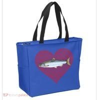 Coho Salmon Valentines Day Fish Love Fingerprint Meaningful Gift Tote Bag thumb 2