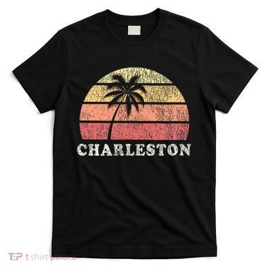 Charleston Sc Vintage 70s Retro Throwback Design T-Shirt