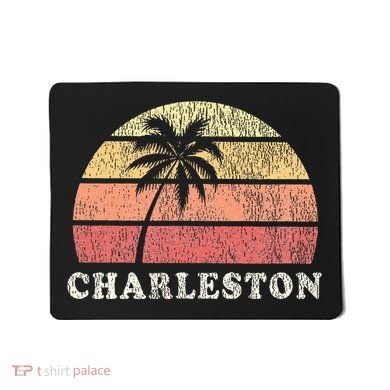 Charleston Sc Vintage 70s Retro Throwback Design Mousepad