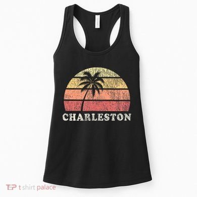 Charleston Sc Vintage 70s Retro Throwback Design Women's Tank Top