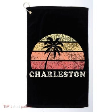 Charleston Sc Vintage 70s Retro Throwback Design Golf Towel