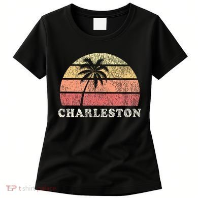 Charleston Sc Vintage 70s Retro Throwback Design Women's T-Shirt